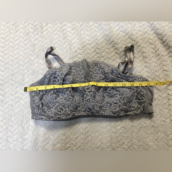 Olga Pretty Lace Cami Bra 38D Gray Floral Lace Full Coverage Underwire Softcore - Picture 4 of 7